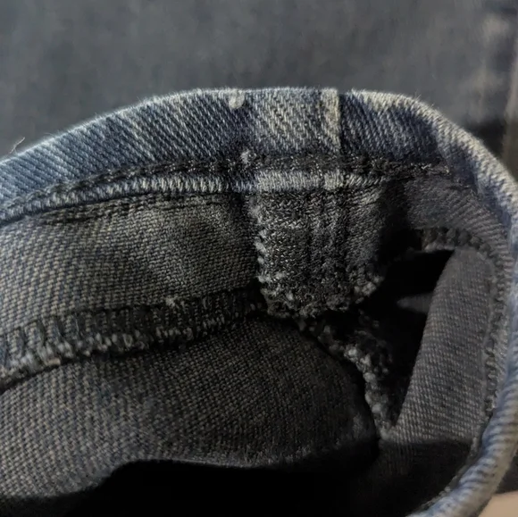 Madewell 9" Mid-Rise Skinny Blue Denim Stretch Short Hemmed Inseam Size 30 N - Picture 3 of 7